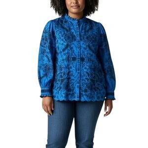 Sundance Rossetti Lace Eyelet Victorian Top - L